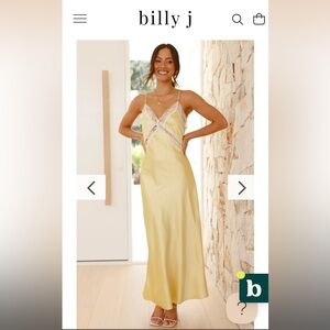 Billy J | Westley Maxi Dress - Yellow | NWT